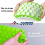 ⁦DOCOSS Pack of 3 Silicone Ice Mold Premium Ice Cube Moulds Maker 37 Cavity Silicon Ice Tray for Freezer Ice Cube Trays with Lid (Multicolor)⁩ - الصورة ⁦6⁩
