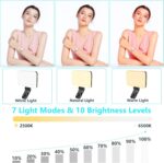 ⁦Selfie Light, 60 LED 2200mAh Rechargeable Cell Phone Fill Light 7 Modes, 10-Level Brightness, Portable Clip on Light for Phone/Tablet/Laptop, Zoom Call Vlog Makeup TikTok Video Fill Light⁩ - الصورة ⁦3⁩