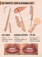 ⁦SHEGLAM Soft 90's Glam Lip liner and Lip Duo Set-Pouty Nude Lip Set - Pouty Nude⁩ - الصورة ⁦3⁩