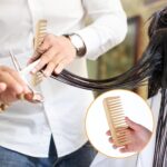 ⁦مشط بامبو واسع الأسنان، مشط كبير لفك تشابك الشعر، أمشاط خشبية طبيعية للشعر واللحية والشارب، مناسب للسفر بتصميم مصقول يدويًا بدون مقبض⁩ - الصورة ⁦7⁩
