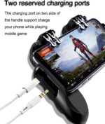 ⁦4 Trigger Mobile Game Controller with Cooling Fan for PUBG/Call of Duty/Fortnite [6 Finger Operation] YOBWIN L1R1 L2R2 Gaming Grip Gamepad Mobile Controller Trigger for 4.7-6.5" iOS Android Phone⁩ - الصورة ⁦6⁩