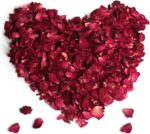 Qfeley Dried Rose Petals, Real Red Rose Petals 150g Dry Rose Petals for Bath Foot Bath Shower Arts Crafts Wedding DIY Accessories