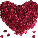 Qfeley Dried Rose Petals, Real Red Rose Petals 150g Dry Rose Petals for Bath Foot Bath Shower Arts Crafts Wedding DIY Accessories