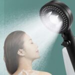 ⁦رأس دش عالية الضغط بـ 5 أوضاع للاستحمام، رأس دش تربو للحمام المنزلي، رأس دش سخان المياه بوظيفة إيقاف المياه، رأس دش محمولة باليد من CYMMPU⁩ - الصورة ⁦7⁩