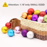 ⁦24 قطعة من WildWave (30 مللي متر - 1.18 بوصة) كرات الكريسماس المقاومة للكسر لتزيين شجرة الصغيرة حفلات الزفاف وأعياد الميلاد فضي)⁩ - الصورة ⁦2⁩