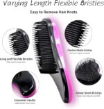 ⁦فرشاة فك تشابك الشعر الرطب أو الجاف طراز S0954850 لجميع أنواع الشعر فرشاة عملية لشعر خال من التشابك بدون الم ومشط للشعر الطبيعي والمجعد والمفرود للبالغين والأطفال⁩ - الصورة ⁦7⁩