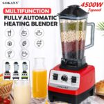 ⁦Sokany 4500w heavy duty commercial grade automatic blender, 2l jar - multi-color⁩ - الصورة ⁦2⁩
