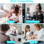 ⁦Selfie Light, 60 LED 2200mAh Rechargeable Cell Phone Fill Light 7 Modes, 10-Level Brightness, Portable Clip on Light for Phone/Tablet/Laptop, Zoom Call Vlog Makeup TikTok Video Fill Light⁩ - الصورة ⁦9⁩