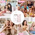 أكواب زجاجية لطيفة على شكل فيونكة وردي مع أغطية وشفاطات من انابيوب، كوب قهوة مثلج جمالي، بتصميم بريبي للفتيات المراهقات والنساء والصديقات - الصورة 6