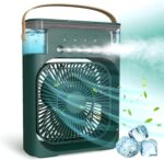 Generic Portable Air Cooler, 3-in-1 Mini Cooler, Home & Office, Green, Portable, Quiet
