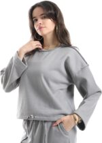 ⁦Womens Women's Melton two-piece T-shirt and wide-leg pants Women's Melton two-piece T-shirt and wide-leg pants⁩ - الصورة ⁦4⁩