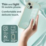 ⁦EASSGU Galvanised Frame Mobile Phone Case for Samsung Galaxy A25 5G (6.5 Inches), Soft TPU Silicone Protective Case - Green⁩ - الصورة ⁦5⁩