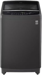 LG غسالة تحميل علوي 13 كجم، عاكس ذكي، تيربو درام، باب هيدروليكي، تشخيص ذكي، تقنية لوديسيبل - رمادي داكن T1366NEHG2