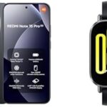 XIAOMI Redmi Note 15 Pro 5G Smartphone (12+512 GB) – 6580 mAh battery, 200 MP camera, Black,18 Months Local Warranty + Free Redmi Watch 5 Active Smartwatch 18 Day Battery, 140+ Sports Modes
