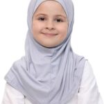 حجاب "طرحة سوري قطعتين قطنية للأطفال - ناعمة ومريحة بتصميم عملي وألوان جذابة" سهله الارتداء