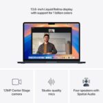 ⁦ماك بوك اير 2025 من آبل (مقاس 13 بوصة، شريحة آبل M4 بوحدة معالجة مركزية 10 أنوية ومعالج رسومات 8 أنوية، ذاكرة موحدة 16 جيجابايت، سعة 256 جيجابايت) - ميدنايت؛ يدعم اللغة العربية والإنجليزية⁩ - الصورة ⁦3⁩