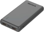 ⁦باور بانك من جي-باور بسعة 10000 مللي أمبير ببطارية ليثيوم بوليمر و3 منافذ USB و Type-C مع نظام حماية متكامل للهواتف و التابلت، أسود⁩ - الصورة ⁦3⁩