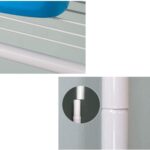 ⁦Storage Rack Shelf 3-Layer Washing Machine Storage Rack, Adjustable Non Slip/Over The Toilet Rack Organizer, Bathroom Shelf Space Saving Organizer, Metal Powder Coated Floor Standing Rack⁩ - الصورة ⁦3⁩
