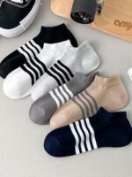 ⁦جوارب بطول الكاحل للرجال بتصميم عصري ومريح وخفيف الوزن، 6 ازواج بمقاس كامل ومقاس واحد (40-46)⁩ - الصورة ⁦2⁩