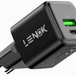 شاحن حائط بمنفذين USB C PD/PPS للشحن السريع بقدرة 25 وات من لينوك لموبايل سامسونج جالاكسي S24/S23/S22+/S21 الترا/بلس/ S20/ نوت 20/ زد فولد 5 (أسود)