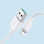 ⁦كابل بيانات للشحن السريع S-UL012A9 2.4 امبير USB-A الى لايتنينج بطول 1 متر من جوي روم - اسود | ضمان 12 شهر⁩ - الصورة ⁦3⁩