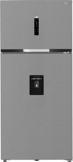 Hitachi 2-Door Refrigerator, 650 Liters (Net 630 Liters), No Frost, Digital Touch Screen, With Dispenser, Stainless Steel, Inverter, Blue Light