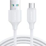 كابل بيانات للشحن السريع USB نوع ايه إلى مايكرو USB 3 أمبير من سلسلة S‑A9 من جوي روم بطول 1 م - أبيض