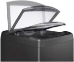 ⁦LG غسالة تحميل علوي 13 كجم، عاكس ذكي، تيربو درام، باب هيدروليكي، تشخيص ذكي، تقنية لوديسيبل - رمادي داكن T1366NEHG2⁩ - الصورة ⁦4⁩
