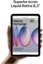 ⁦Apple iPad Mini (A17 Pro): 8.3 inch Liquid Retina Display, 128 GB, WiFi 6E and 5G Cellular, 12MP Front/12MP Rear Camera, Touch ID, All Day Battery - Space Grey⁩ - الصورة ⁦2⁩