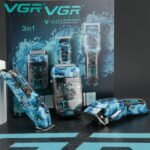 ⁦مجموعة الحلاقة VGR-645 للرجال – أداء احترافي، تصميم معدني، بطارية تدوم طويلاً، شحن USB⁩ - الصورة ⁦2⁩
