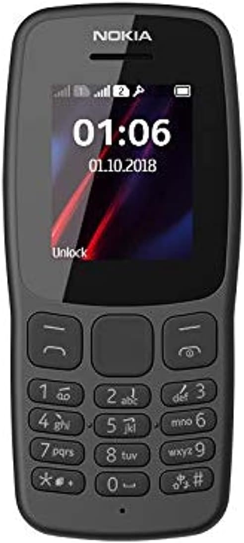 Nokia 106-4 MB RAM Dual SIM Phone - Dark Gray