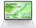 تابلت هواوي ميت باد 12X 2025، 12 بوصة 2.8K وبيبر مات، 144 هرتز، 12+256 جيجا، بطارية 10100 مللي أمبير في الساعة، 66 وات وواي فاي 7، WPS اوفيس، 6 مكبرات صوت، كيبورد مع قلم ام برو مجانًا، أخضر