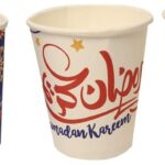 اكواب ورق مزخرفة باشكل رمضان- 50 قطعة، متعدد الألوان