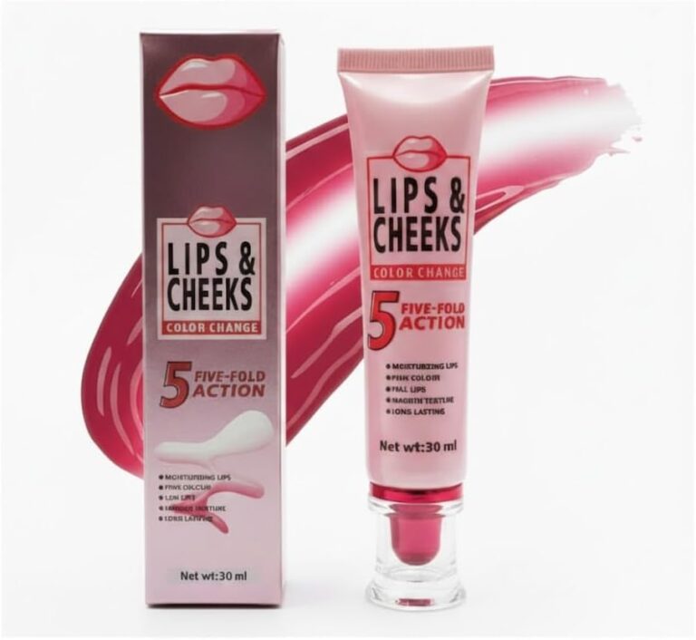 2 IN 1 lip and cheeks MAGIC BLUS- Tint Dream Blush -5 FOLD ACTION - Nourishes & Repairs Skin, Long Lasting, Water Based Formula For a Seamless Creamy Matte Finish, Skin, 30ml -COLOR CHANGE