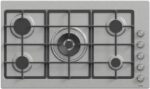 Kitchen Line Flat Built in, 5 Gas Burners, 90 cm, ELO10 Stainless Steel