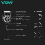 ⁦ماكينة حلاقة كهربائية V-001 برؤوس قابلة للتعديل وشاشة رقمية بسرعة 9000 لفة/الدقيقة للرجال من في جي ار (ألوان متنوعة)⁩ - الصورة ⁦7⁩