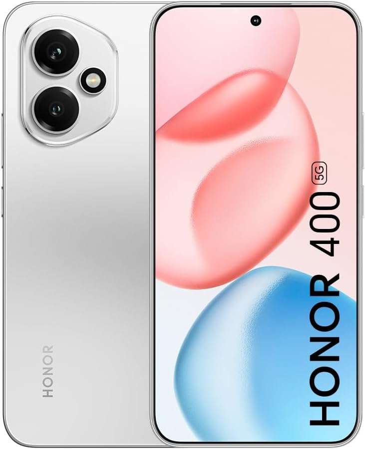 HONOR 400 5G Smartphone, 200MP AI Camera, Snapdragon 7 Gen 3, 12GB RAM+512GB Storage, 6.78" Display, Android 15, 5000mAh Battery, Fast Charging, Meteor Silver | 1 year manufacturer warranty