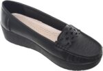 99.99 Women's Leather Shoes with Chunky Block Heel and Embroidered Front (Havan, 38) - الصورة 2