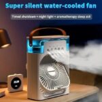 ⁦تكييف ومبرد هواء صغير محمول لسطح المكتب، إضاءة ليد متعدد الألوان، منفذ USB، لغرفة النوم وغرفة المعيشة وترابيزة المكتب مع 3 أوضاع سرعة⁩ - الصورة ⁦2⁩