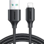 كابل بيانات للشحن السريع S-UL012A9 2.4 امبير USB-A الى لايتنينج بطول 1 متر من جوي روم - اسود | ضمان 12 شهر