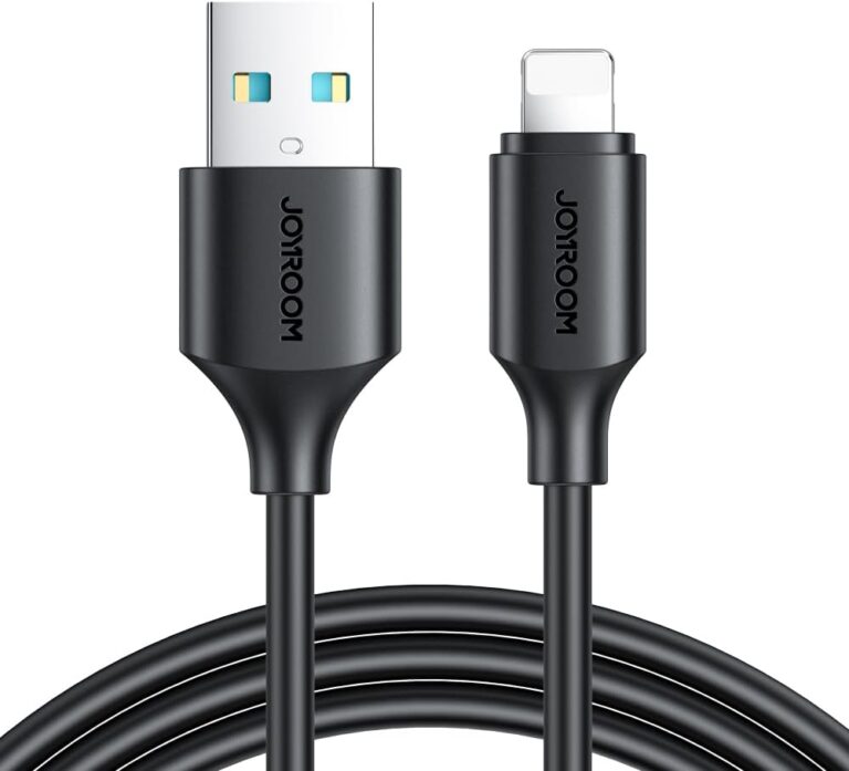 كابل بيانات للشحن السريع S-UL012A9 2.4 امبير USB-A الى لايتنينج بطول 1 متر من جوي روم - اسود | ضمان 12 شهر