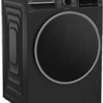 Beko 10kg Front Load Washing Machine With 6kg dryer, 1400 RPM, Pro Smart Inverter & Steam Cure, Bluetooth, Iron Finish, Black- BWD10640MCI