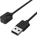 شاحن متوافق مع سامسونج جالاكسي فيت 3 من موكو، شاحن مغناطيسي مع كابل شحن USB بطول 1 متر، أسود