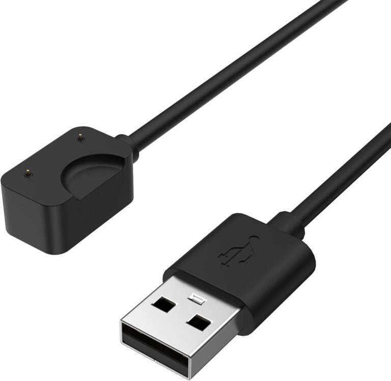 شاحن متوافق مع سامسونج جالاكسي فيت 3 من موكو، شاحن مغناطيسي مع كابل شحن USB بطول 1 متر، أسود