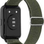 Dl3 Mobilak Strap Compatible with Huawei Band 8 / Huawei Band 9 / Huawei Band 10, Soft Elastic Nylon Straps, Adjustable Stretchy Sports Replacement Bracelets Wristbands for Women Men