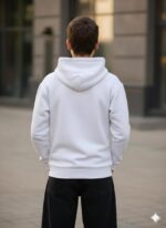 ⁦سويت شيرت هودى اولادى مقاس 14 ل 16 بطبعات اماميه انيقه سويت شيرت اولادى ترندى جذاب هودى ميلتون بوبره داخليه جيده التدفئه وجيوب اماميه واسعه وكاب من فور اتش كود 4031⁩ - الصورة ⁦2⁩