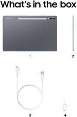 ⁦تابلت سامسونج جالاكسي تاب S10+ بتقنية الذكاء الاصطناعي، تابلت اندرويد ذاكرة رام 12 جيجابايت ذاكرة 512 جيجابايت شاشة أموليد، طلاء مضاد للانعكاس، يتضمن قلم ستايلس شبكة الجيل الخامس، لون رمادي Moonstone⁩ - الصورة ⁦10⁩