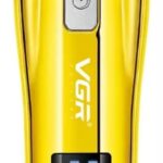 ماكينة حلاقة احترافية لاسلاكية V-956 من في جي ار شاشة LED قابلة لاعادة الشحن شفرات ستانلس ستيل كابل USB مع 3 امشاط للرجال مدة تشغيل: 100 دقيقة بطارية ليثيوم ايون 500 ميلي امبير الساعة ذهبي