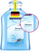 ⁦sanosan baby shampoo for daily newborn and baby care Cleansing and Lightening Baby 0% parabens, silicones, paraffins, SLS/SLES, phenoxyethanol 200 ml made in Germany⁩ - الصورة ⁦5⁩
