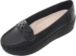 99.99 Women's Leather Shoes with Chunky Block Heel and Embroidered Front (Havan, 38) - الصورة 3
